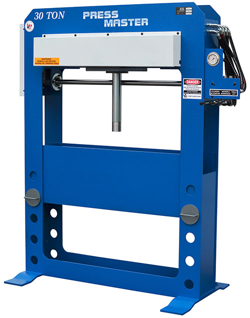 30 TON PRESS MASTER .. H-FRAME PRESS ... ELECTRIC OVER HYDRAULIC